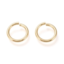 Kółeczka Ogniwka Pojedyncze Otwarte Mosiądz Trwała Powłoka Pozłacane 20K 16x2mm 2szt (13WB27105)