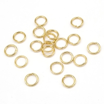 Кільця Одинарні, Латунь, Позолота 24К, 4х0.6мм, Внутрішній Діаметр 2.8мм, (13WB27113)