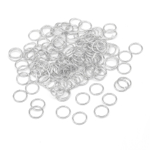 Kółeczka Ogniwka Pojedyncze Otwarte Mosiądz 12x1.2mm Kolor: Srebrny około 60szt/20g (13WB27117)