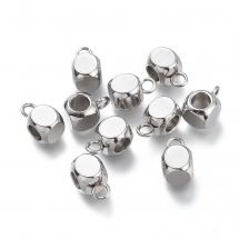 Бейл, Кубічна форма, Нержавіюча Сталь, 7.5х5х5мм, Отвори: 1.6мм, Внутрішній Діаметр 3мм, (13WB27128)