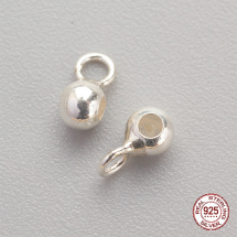 Srebro 925 Bail Uchwyt do Wisiorków, 5.5x2.5x3mm, Otwór 1mm i 1.2mm, 2szt (13WB28042)