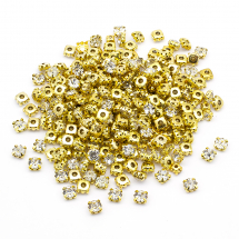 Dżety do Przyszycia Szkło i Mosiądz 8x5.5mm Kolor: Kryształ około 288szt (13WB28125)