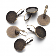 Kolczyki do Kaboszony Mosiądz 20x32mm Średnica wewnętrzna 18mm Kolor: Bronze 6szt (13WB28186)