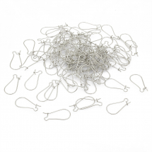 Bigle Zapięcie Francuskie, do Kolczyków, Żelazne, Platynowy, 25x12mm, 100szt (13WB28194)