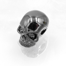Koraliki Mosiężne, Czaszka do Biżuterii, Gunmetal, 11x8.5x10.2mm, 1szt (13WB28242)