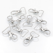 Zapięcie Karabińczyk Obrotowy, Stop Biżuteryjny, Platynowy, 38x24mm, Otwór 8x20mm, 10szt (13WB28264)