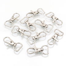 Zapięcie Karabińczyk Obrotowy, Żelazny, Platynowy, 37x17mm, Otwór 7x17mm, 10szt (13WB28265)