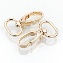 Zapięcie Obrotowy Karabinek- Lobster Biżuteria Stop, Jasne złoto, 47x25x8mm Otwór 9x19mm, 2szt (13WB28277)