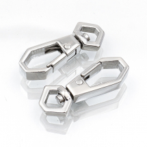 Zapięcie Obrotowe Karabińczyk-Lobster Stop, Platynowy, 34.5x14x5.5mm Otwór 4.5x7.5mm 2szt (13WB28282)