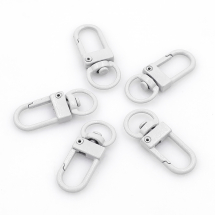 Zapięcie Karabinek Obrotowy 33.5x13.5x5.5mm Otwór 9mm Kolor: Biały 5szt (13WB28295)