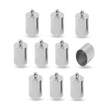 Końcówki do Sznura, Mosiądz, Platyna, 10x6mm, Wewnętrzna Średnica: 5.5mm, Otwór: 2mm, 10 szt (13WB28499)