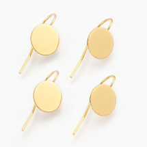 Bigle Mosiądz z Okrągła Baza pod Kaboszon Kolor: Złoty. Rozmiar: 24x10x0.7mm 4szt (13WB28553)