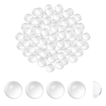 Kaboszony Szklane, Półokrągłe, Przejrzysty, do Tworzenia Biżuterii, Bezbarwny, 16x7.5mm, 100szt (13WB28669)