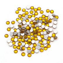 Cyrkonie Dżety Szklane Fasetowane SS6 Klasa A, Okrągłe, Topaz, 2mm, 1440szt (13WB28701)