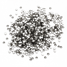 Cyrkonie Dżety Szklane Fasetowane SS8 Klasa A, Okrągły, Czarny Diament, 2.4mm, 1440szt (13WB28706)