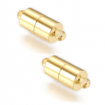 Zapięcie Magnetyczne, Mosiądz, Kolumna, Złoty, 16x6mm, otwór 1.5mm, 2szt (13WB28824)