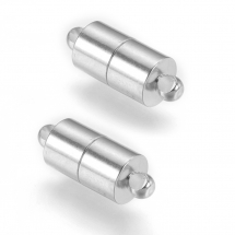 Zapięcie Magnetyczne, Mosiądz, Kolumna, Platyna, 16x6mm, Otwór 1.5mm, 2szt (13WB28825)