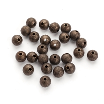 Koraliki Teksturowany, Gwiezdny Pył, Mosiądz, Okrągłe, Miedź, 6mm, 25szt (13WB28888)
