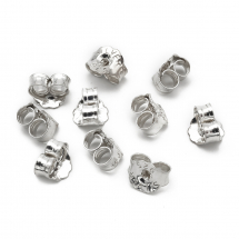 Srebro 925 Zatyczki do Kolczyków, 5x4mm, Otwór 0.8mm, 1para (5WB6308)