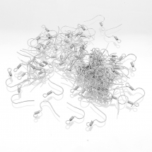 Bigle Otwarte do Kolczyków, Żelazne, Platynowy, 17x17.5mm, Otwór 2mm, 100szt (13WB18651)