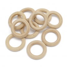 Конектор Кільце Дерев'яний Непофарбований, 40х8мм, Отвір 24мм, (13WB12840)
