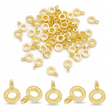 Бейл Рондель зі Сплаву, Стиль Тибету, для Кулонів і Підвісок, Золото, 6.5х2мм, Отвір 2мм, (13WB10591)