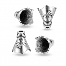 Конус Шапочки для Намистин зі Сплаву, Античне Срібло, 13х10.5мм, Отвір 2~8мм, (13WB16798)