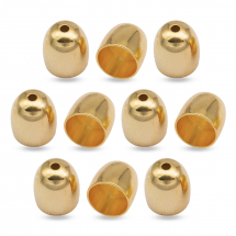 Конус Шапочки для Намистин Латунь, Світле Золото, 9х8мм, Внутрішній Діаметр 6.5мм, Отвір 1мм (13WB16877)