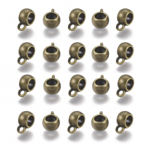 Бейл зі Сплаву, Рондель, Бронза, 8х5мм, Внутрішній Діаметр 5мм, Отвір 2мм, (13WB16889)