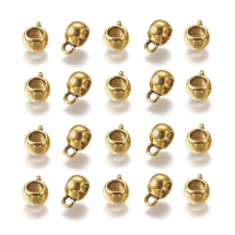 Бейл зі Сплаву, Рондель, Античне Золото, 8х5мм, Внутрішній Діаметр 5мм, Отвір 2мм, (13WB16892)