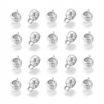 Krawatka do Biżuterii, Styl Tybetański, Stop, Antyczne Srebro, 8x5mm, Otwór 2mm i 5mm, 20szt (13WB16894)