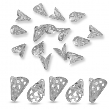 Конус Шапочки для Намистин, Нержавіюча Сталь, 12х10мм, Отвір 1.5мм, (13WB16930)