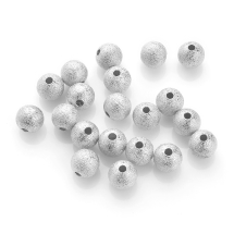 Koraliki Teksturowany, Gwiezdny Pył, Mosiądz, Okrągłe, Platynowy, 8mm, 20szt (13WB16984)