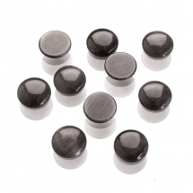 Кабошони Синтетичні Котяче Око Напівкруглі, Чорний, 10х3мм, (13WB19661)