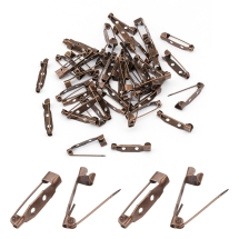 Baza do Broszki, Szpilka, do Rękodzieła i Biżuterii, Żelazne, Miedź, 25x5mm, Otwór 2mm, 50szt (13WB13627)