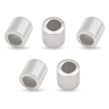 Срібло 925 Намистини Трубочки Родієве Покриття, 2х2мм, Отвір 1мм, (13WB17887)