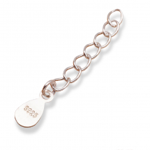 Срібло 925 Подовжувальний Ланцюжок з Кулоном-Крапля, Концевик, 33мм, Підвіска 8х4мм, (13WB17910)