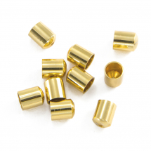Концевики Для Шнура, Латунь, Колонка, Колір: Золото, Розмір: 5х4мм, Внутрішній Діаметр 3мм, Отв-тя 1мм, (13WB19757)