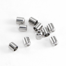 Końcówki do Sznura, Mosiądz, Kolumna, Trwała Powłoka, Platina 5x4mm, średnica wewnętrzna 3mm 10szt (13WB19758)