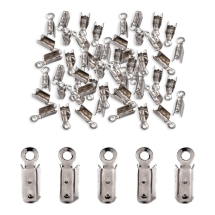 Концевики-Затискачі для Шнура, Нержавіюча Сталь, 10х3.5х3мм, Отвір 1мм, (13WB19769)