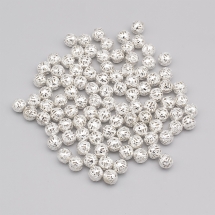 Koraliki Żelazo, Filigran, Okrągłe, Kolor: Srebrny, 8mm, 100szt (14WB7510)